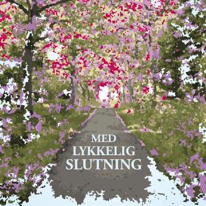 Allé med træer og blomster